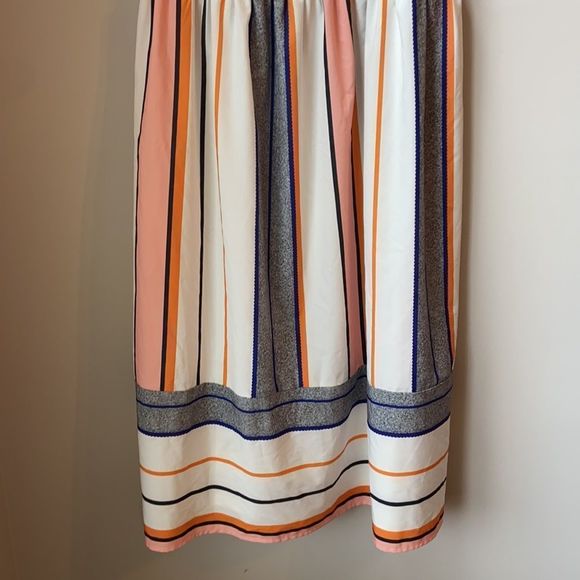 Wide Strapped Colorful Striped Maxi Dress - Picture 3 of 7